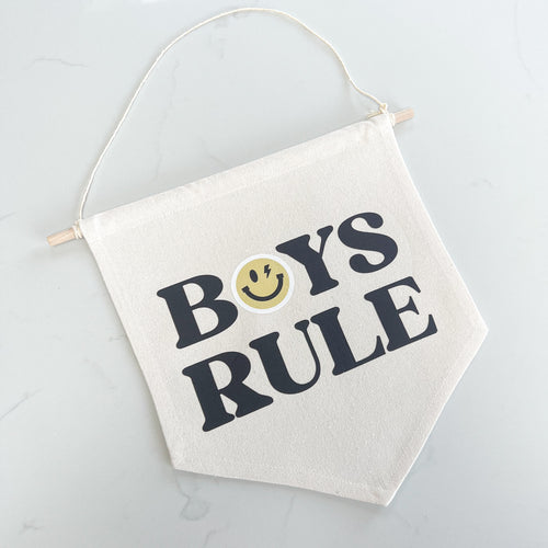 Boys Rule Door Hanger
