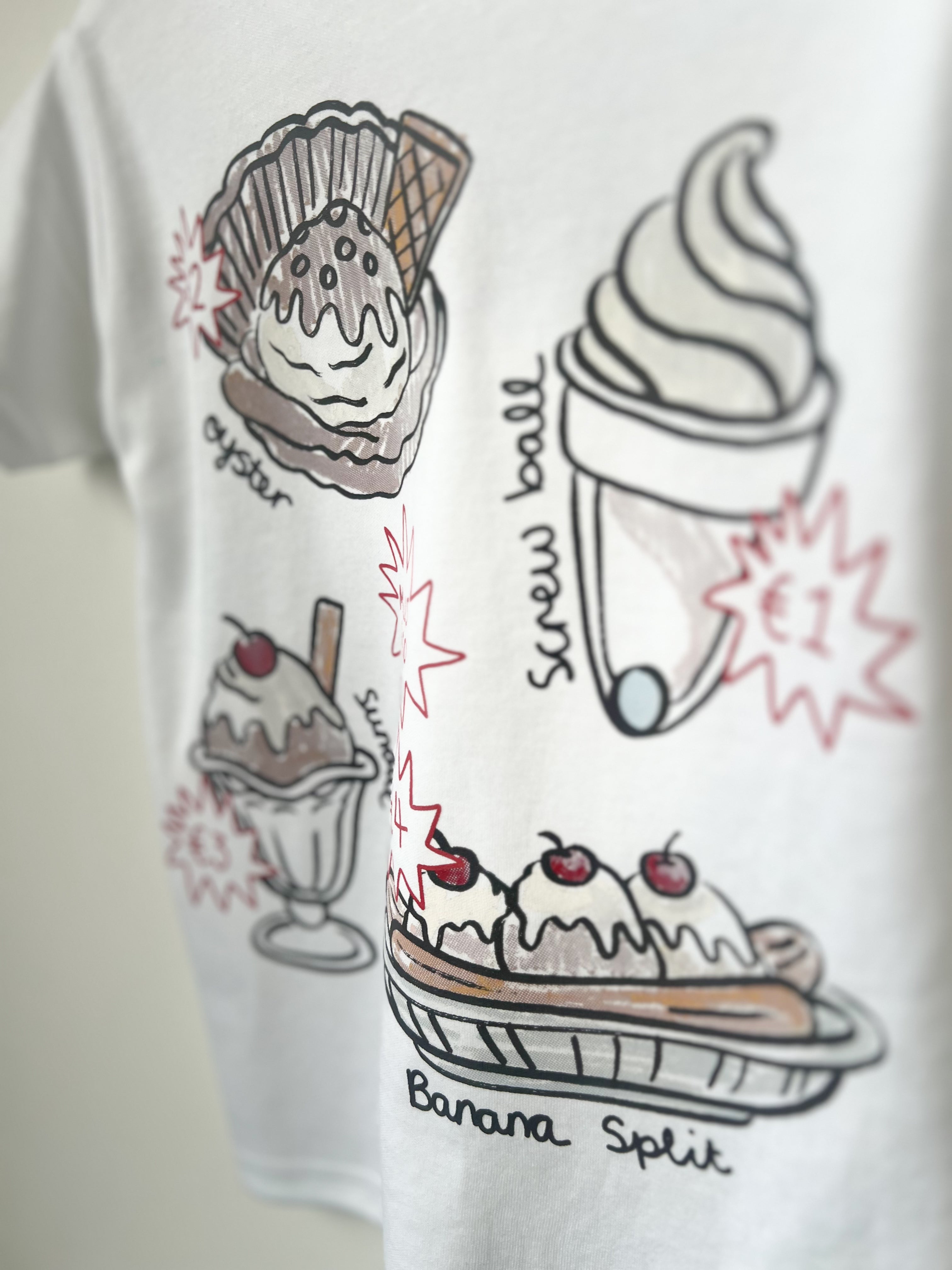 White Sundae Sunday T-Shirt