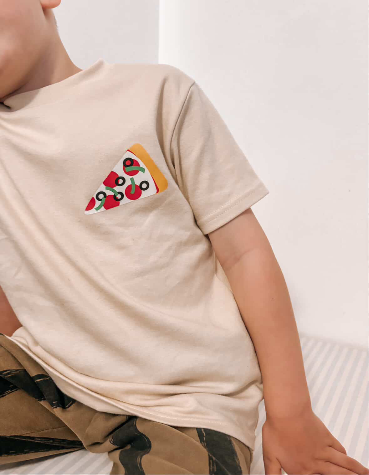 Beige Hot Fresh Pizza T-Shirt