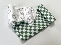 Green Checkerboards Muslin Swaddle